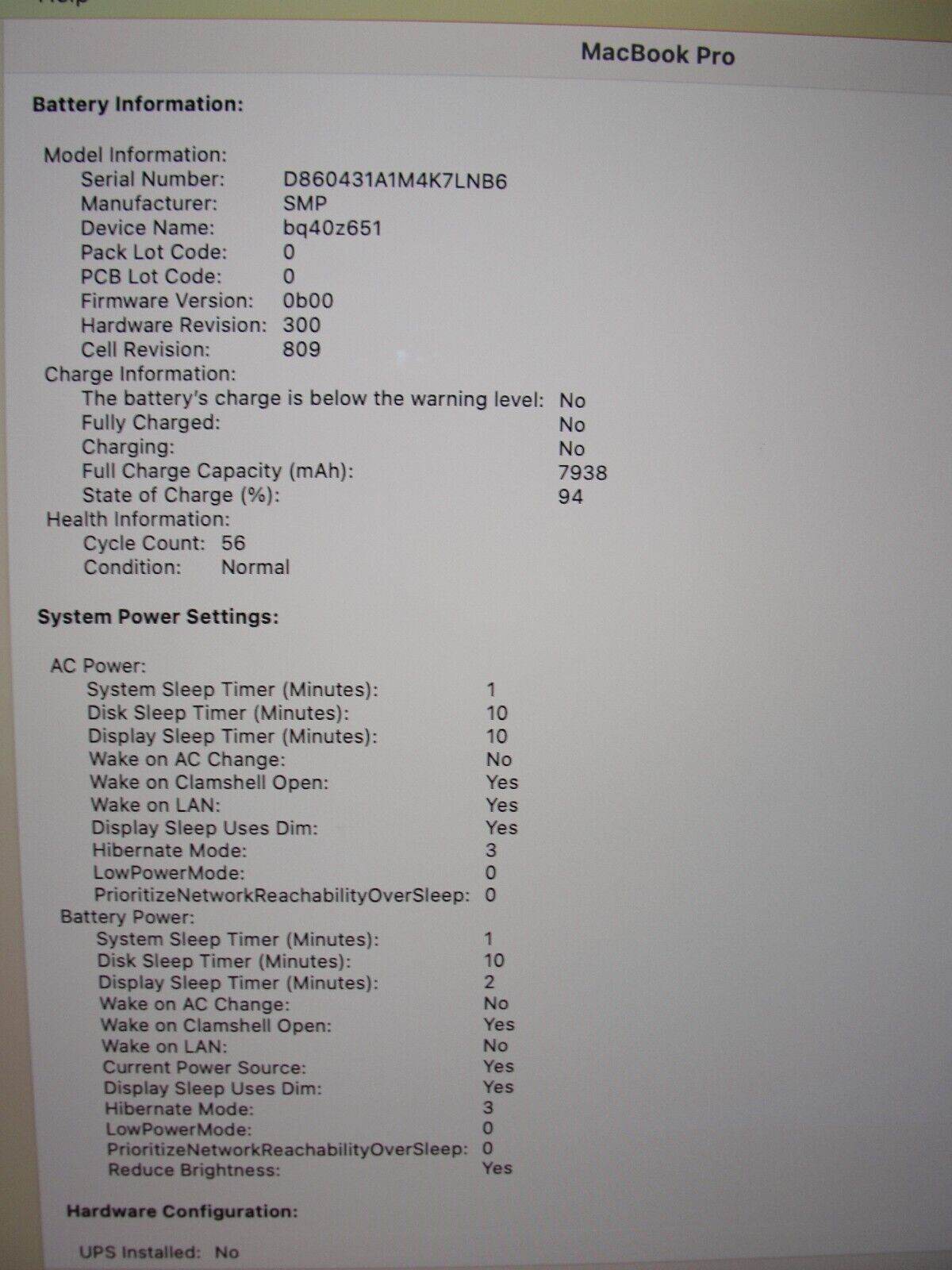 Apple Macbook Pro A 2141 MVVL2LL/A (2019)16”Retina i7-9750H 2.6GHz 32GB SSD 1TB - Tested Computer Laptop Parts