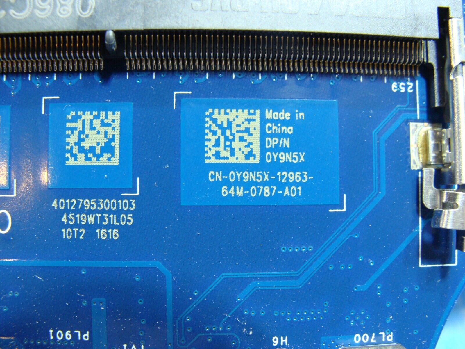 Dell XPS 15.6” 15 9550 OEM Intel i7-6700HQ 2.6GHz GTX 960M 2GB Motherboard Y9N5X