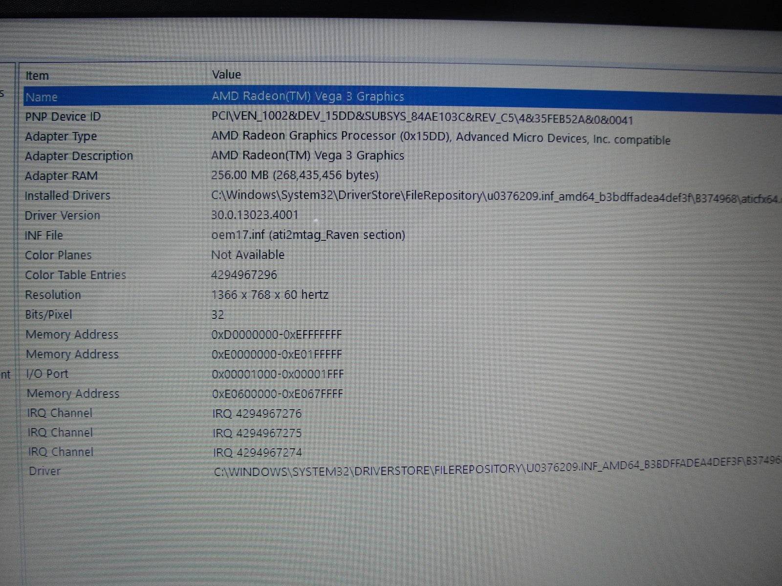 HP 15-DB0051OD 15.6”HD AMD Ryzen 3 2200U 2.5GHz 8GB HDD Reset 1TB+ Charger - Tested Computer Laptop Parts