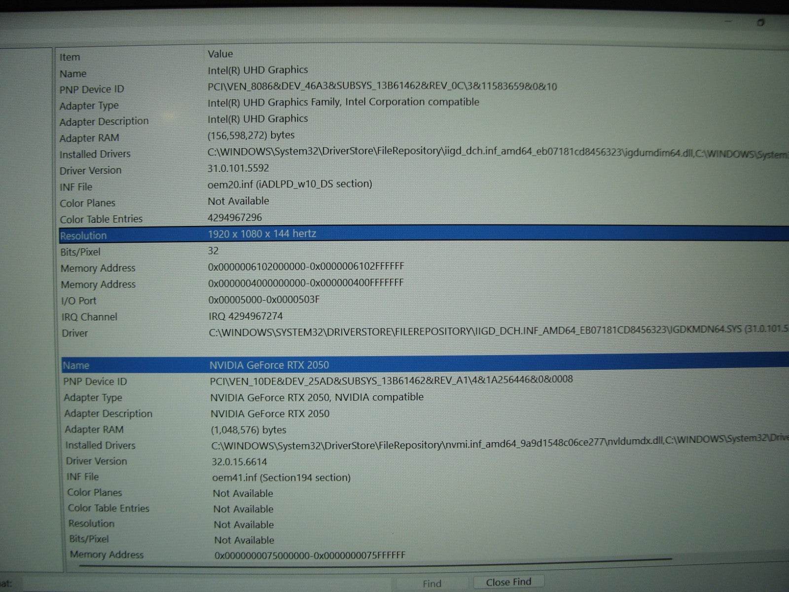 MSI Thin GF63 15.6'' FHD 144hz i5-12450H 2.0GHz 8GB 1TB SSD RTX 2050 Battery 99% - Tested Computer Laptop Parts