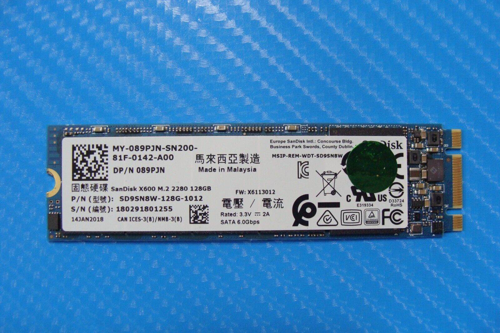 Dell 7380 SanDisk SATA M.2 128GB SSD Solid State Drive SD9SN8W-128G-1012 89PJN - Tested Computer Laptop Parts