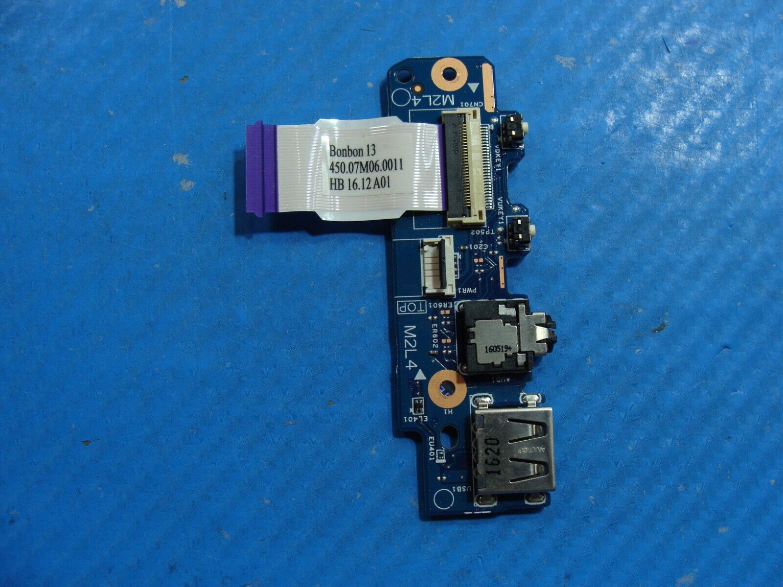 HP Pavilion x360 13.3” m3-u003dx OEM USB Audio Media Board w/Cable 45507M020001