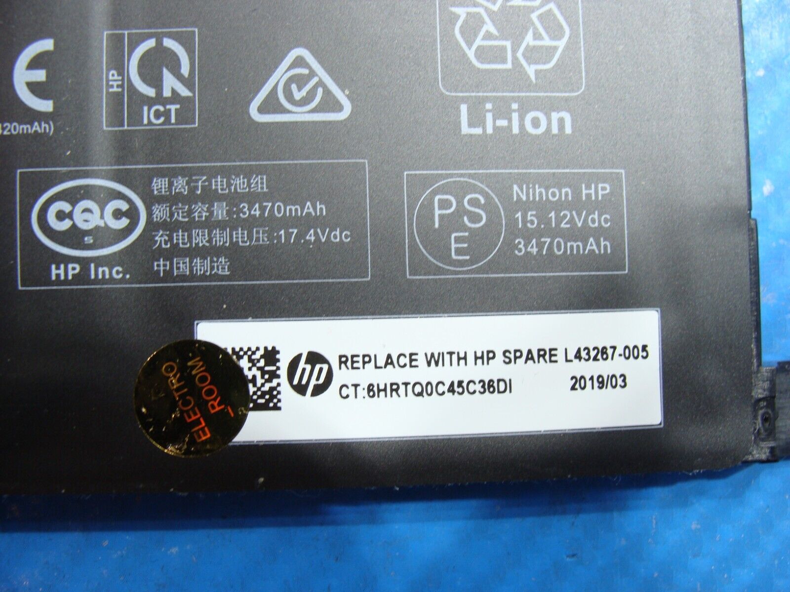 HP Envy x360 15.6” 15-dr0013nr Battery 15.12V 55.67Wh 3470mAh SA04XL L43267-005