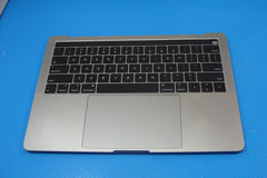 MacBook Pro A1989 13" 2019 MV962LL/A Top Case Palmrest w/Battery Gray 661-10040