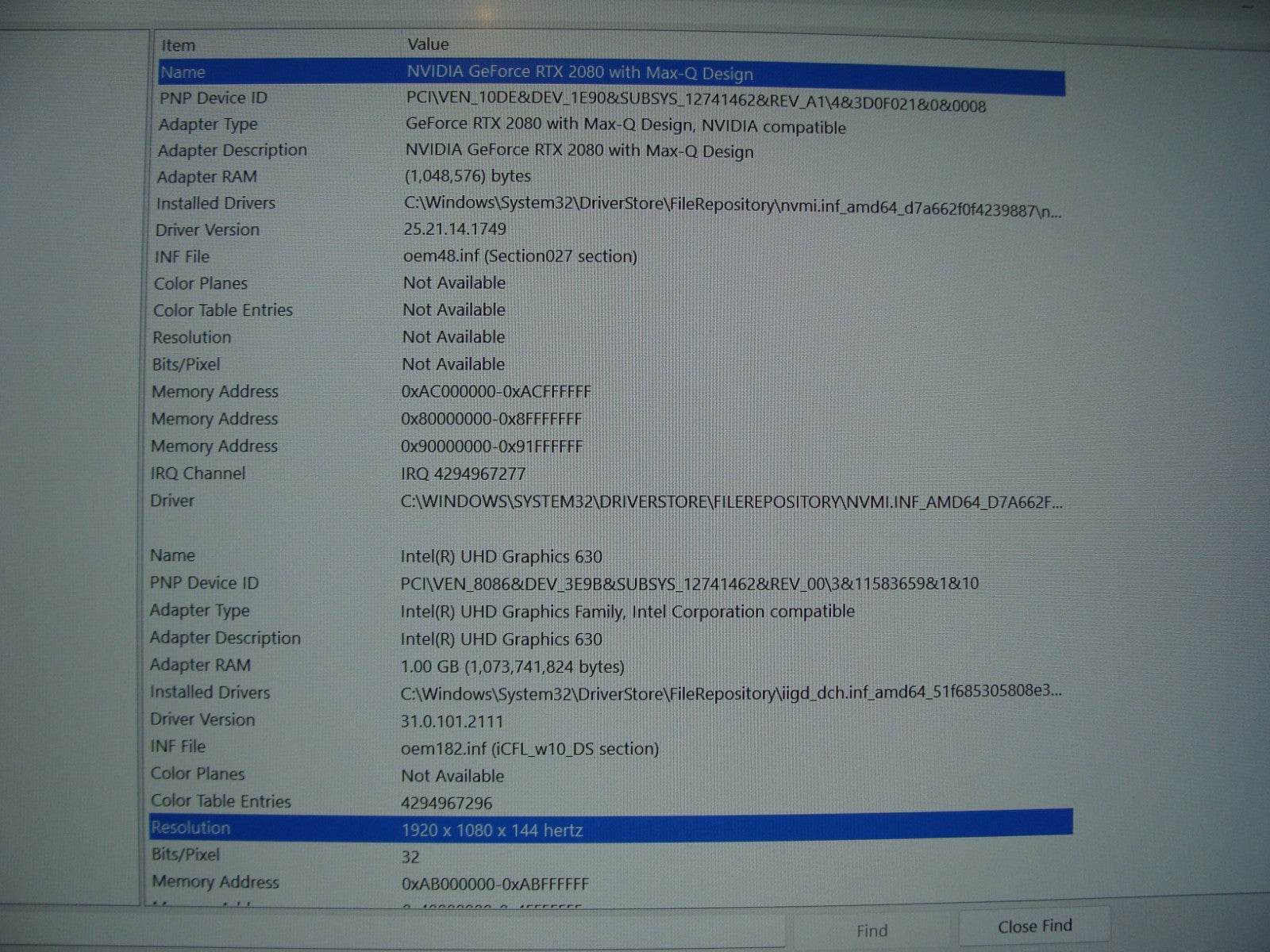 MSI GS65 Stealth 8SG 15.6''FHD 144hz i7-8750H 2.2GHz 16GB 256GB SSD RTX 2080 - Tested Computer Laptop Parts