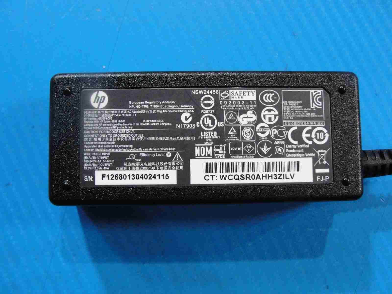 Original HP 40W AC Adapter Charg 19.5V 2.0A 7.4×5.0mm Black Tip with Center Pin - Tested Computer Laptop Parts