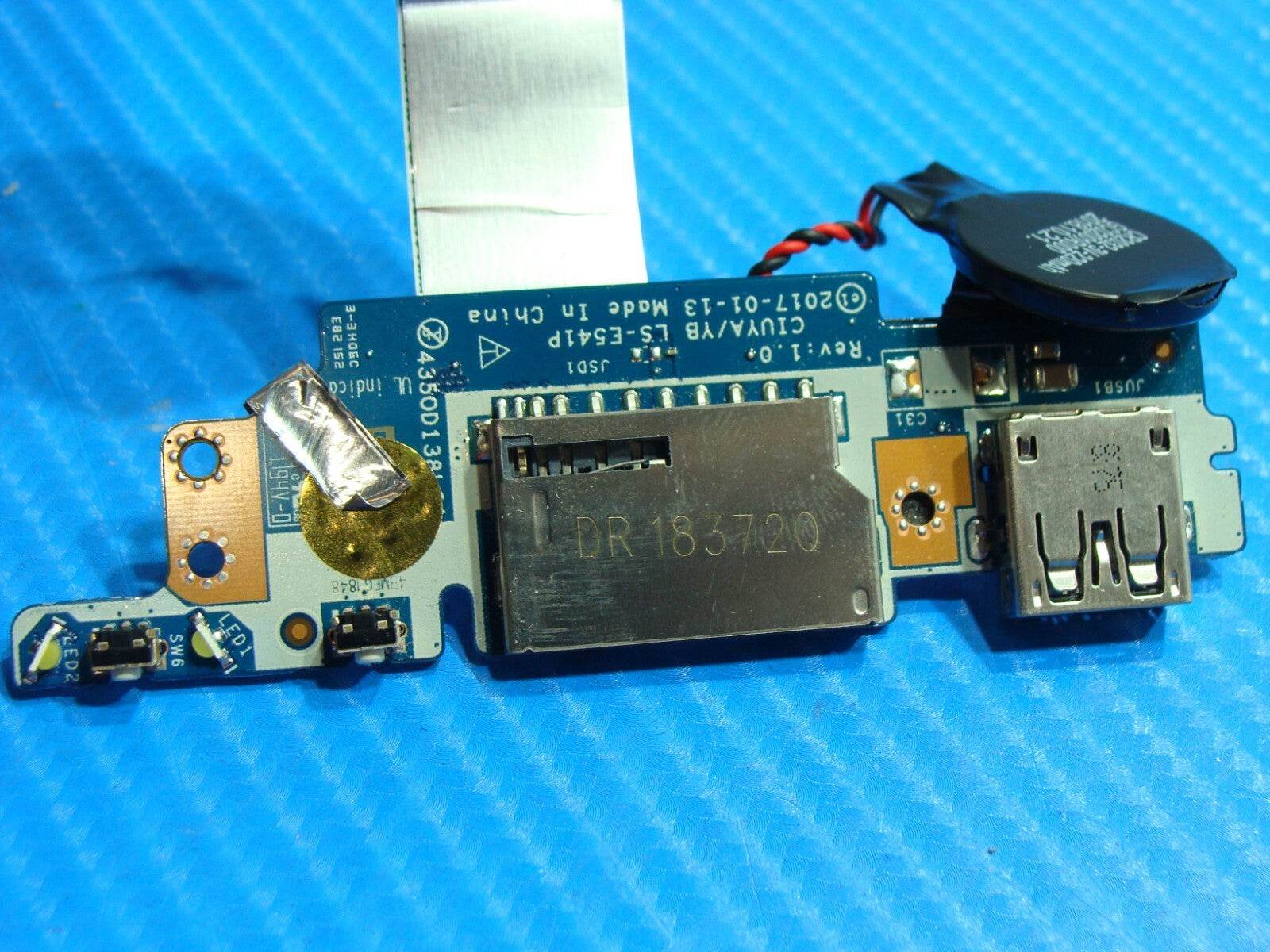 Lenovo IdeaPad Flex 5-1570 81CA 15.6 Audio USB Card Reader Board wCable LS-E541P - Tested Computer Laptop Parts