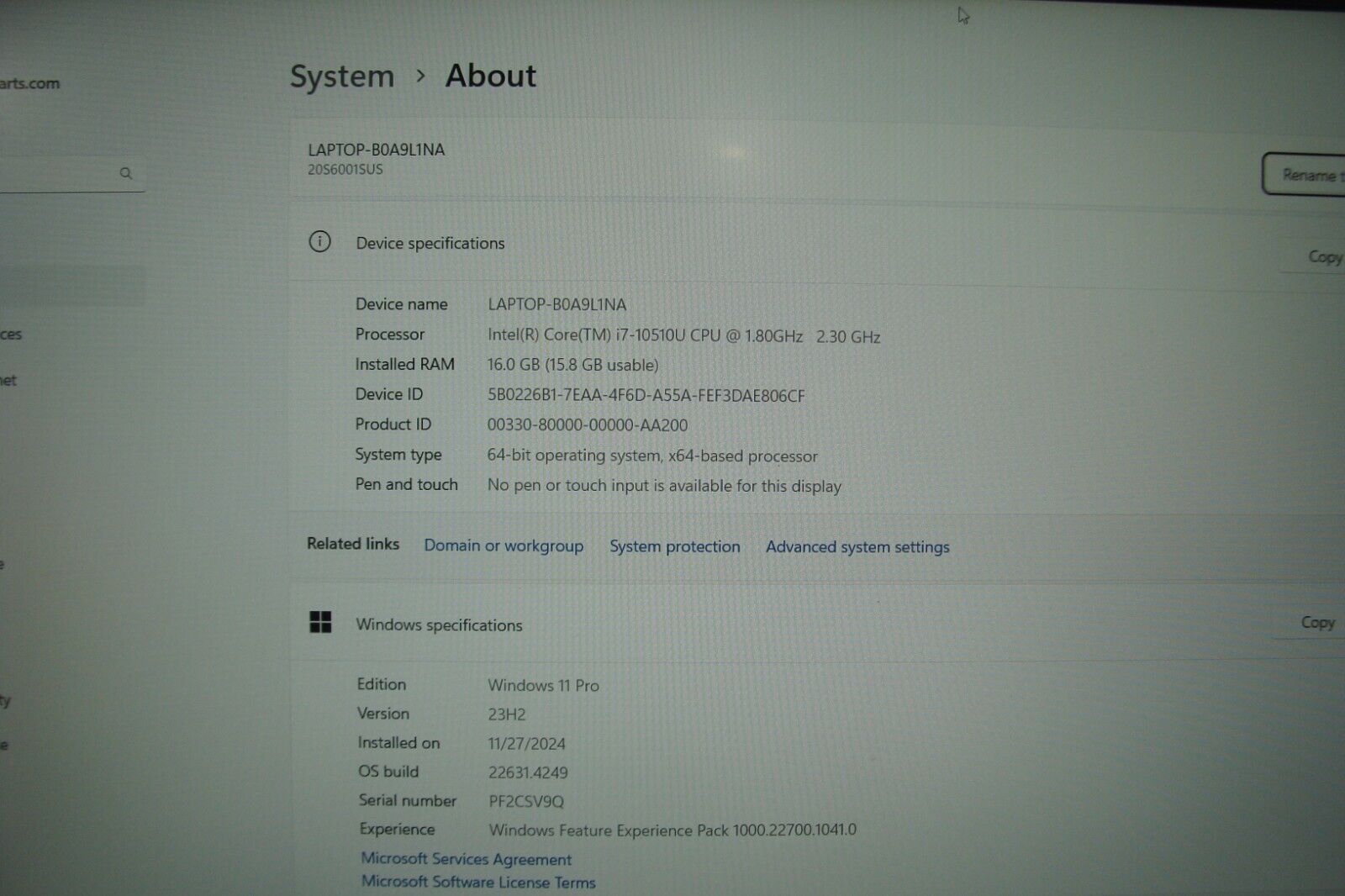 Lenovo ThinkPad T15 Gen 1 15.6
