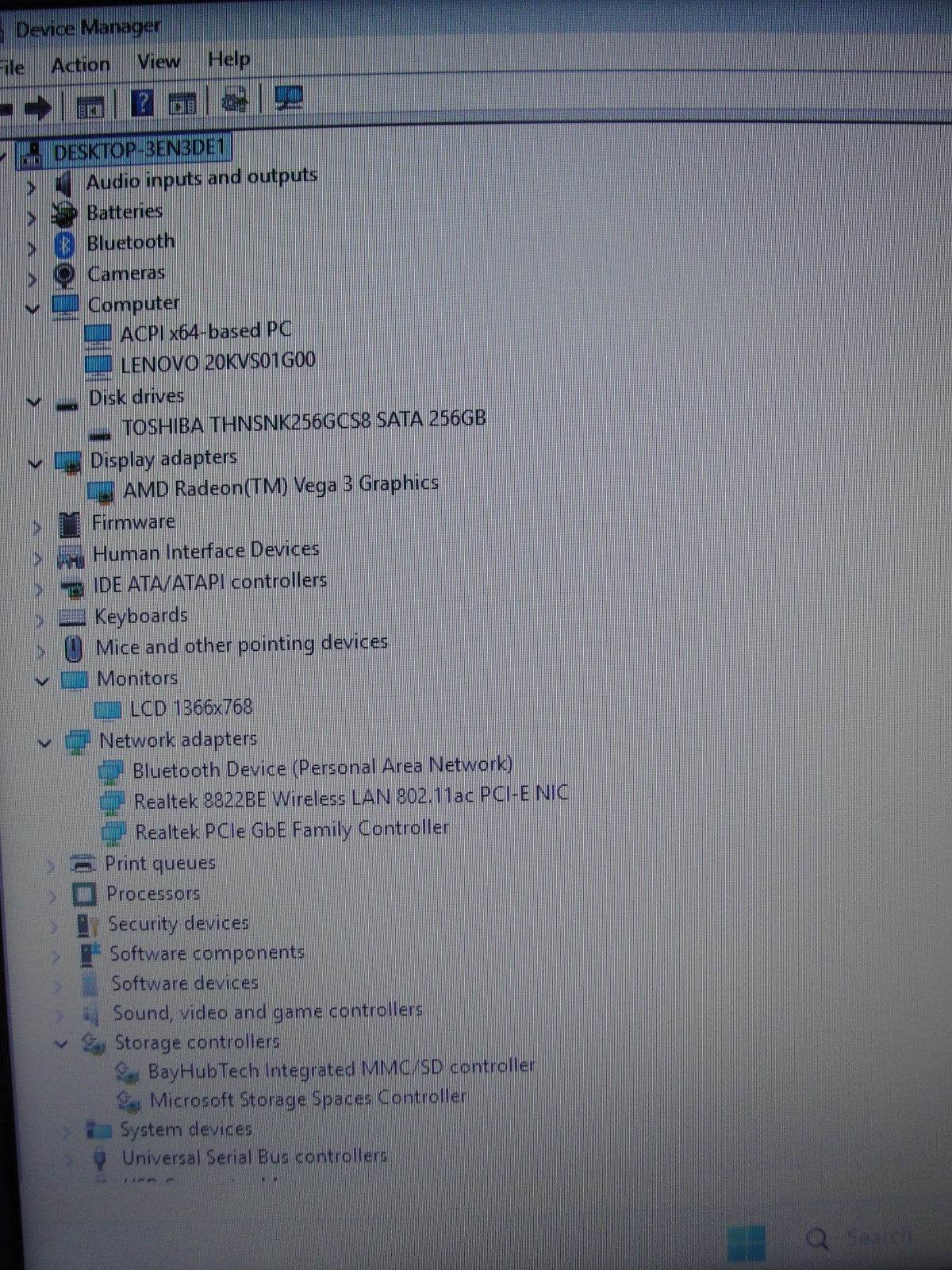 Lenovo ThinkPad E585 15.6” HD AMD Ryzen 3 2200U 2.5GHz 4GB 256GB+Original Charge - Tested Computer Laptop Parts