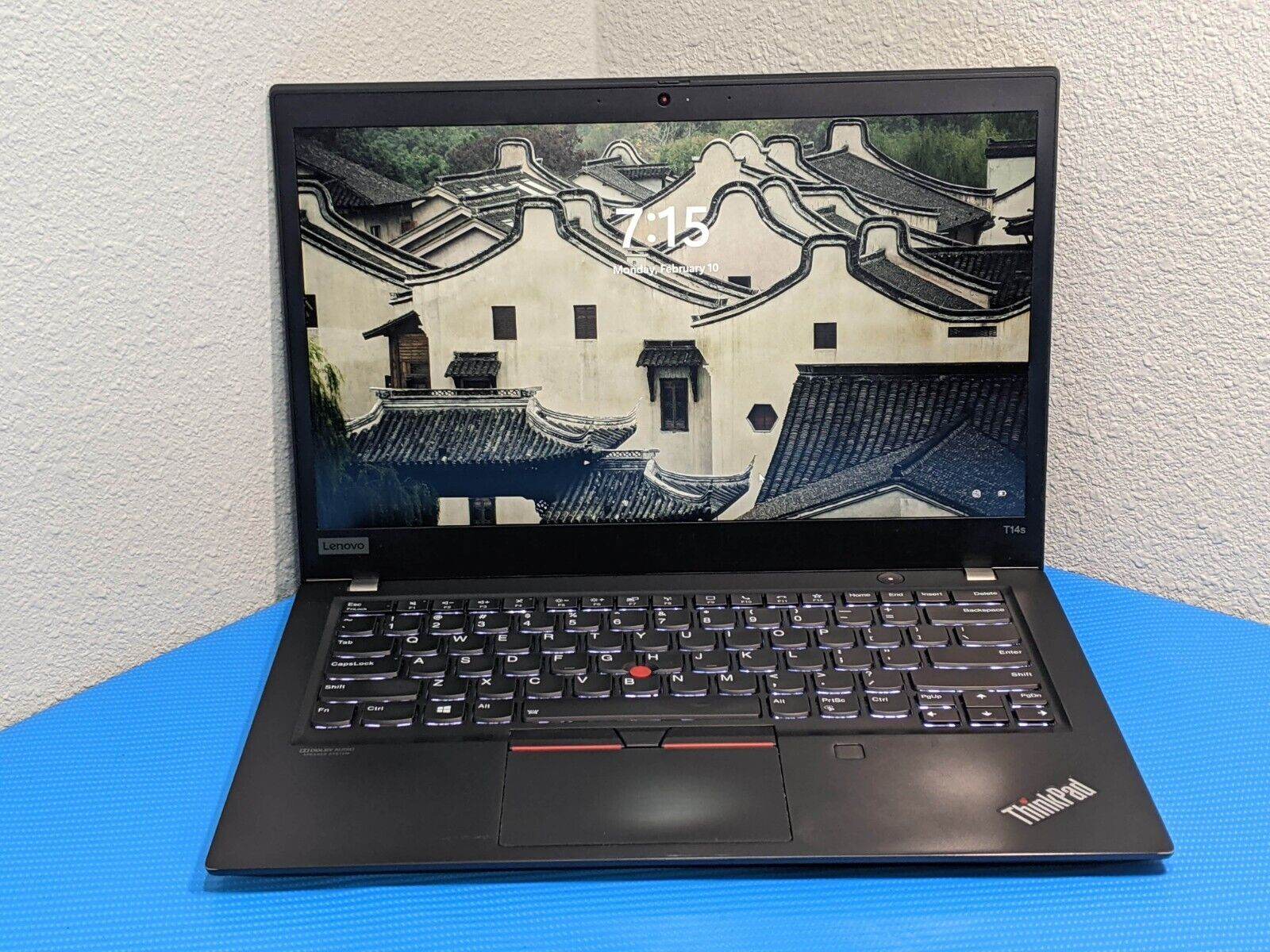Lenovo ThinkPad T14s Gen 1 Intel i5-10210U 1.6Ghz 8GB 512GB SSD Windows 11 Pro - Tested Computer Laptop Parts