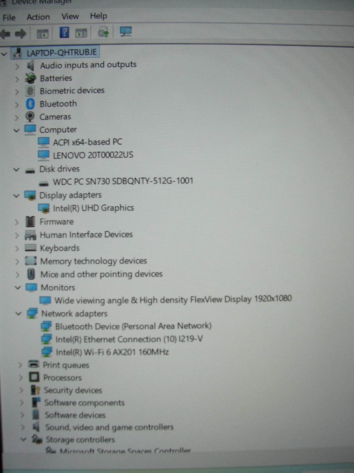 Lenovo ThinkPad T14s Gen1 14”FHD Intel Core i5-10210U 1.6GHz 8GB SSD Reset 512Gb - Tested Computer Laptop Parts