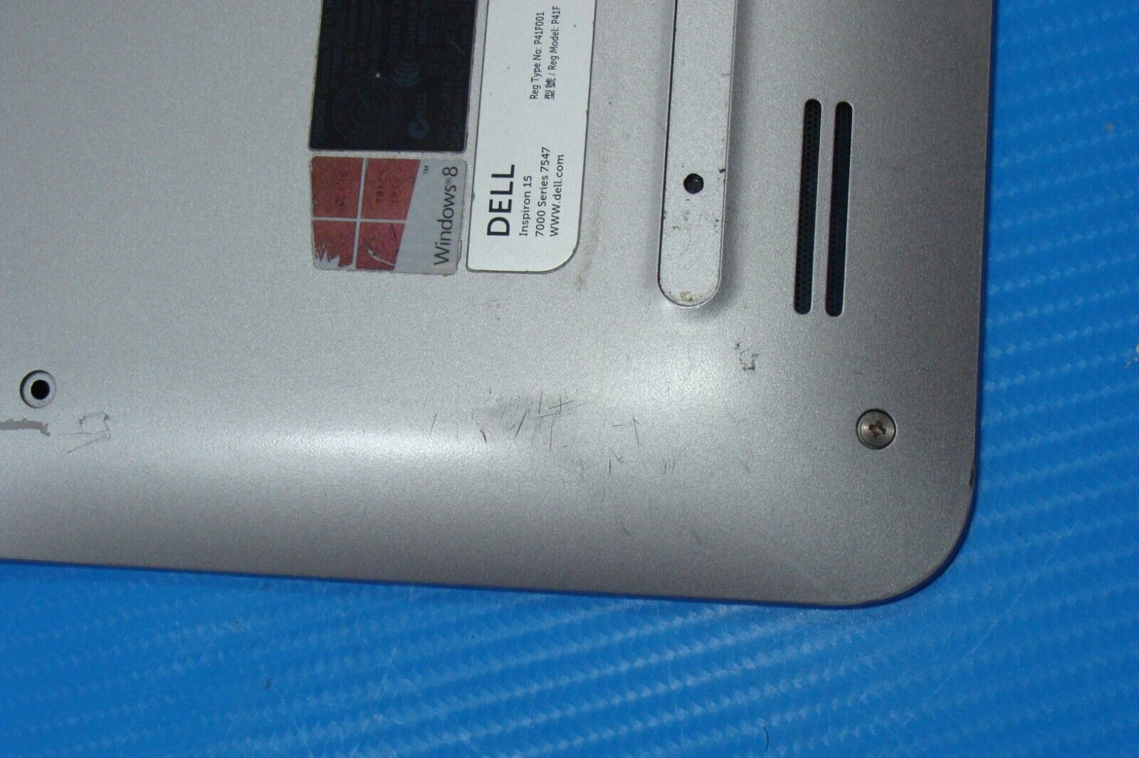 Dell Inspiron 15.6” 15 7547 Genuine Laptop Bottom Case Silver J8D0W 38AM6BCWI00
