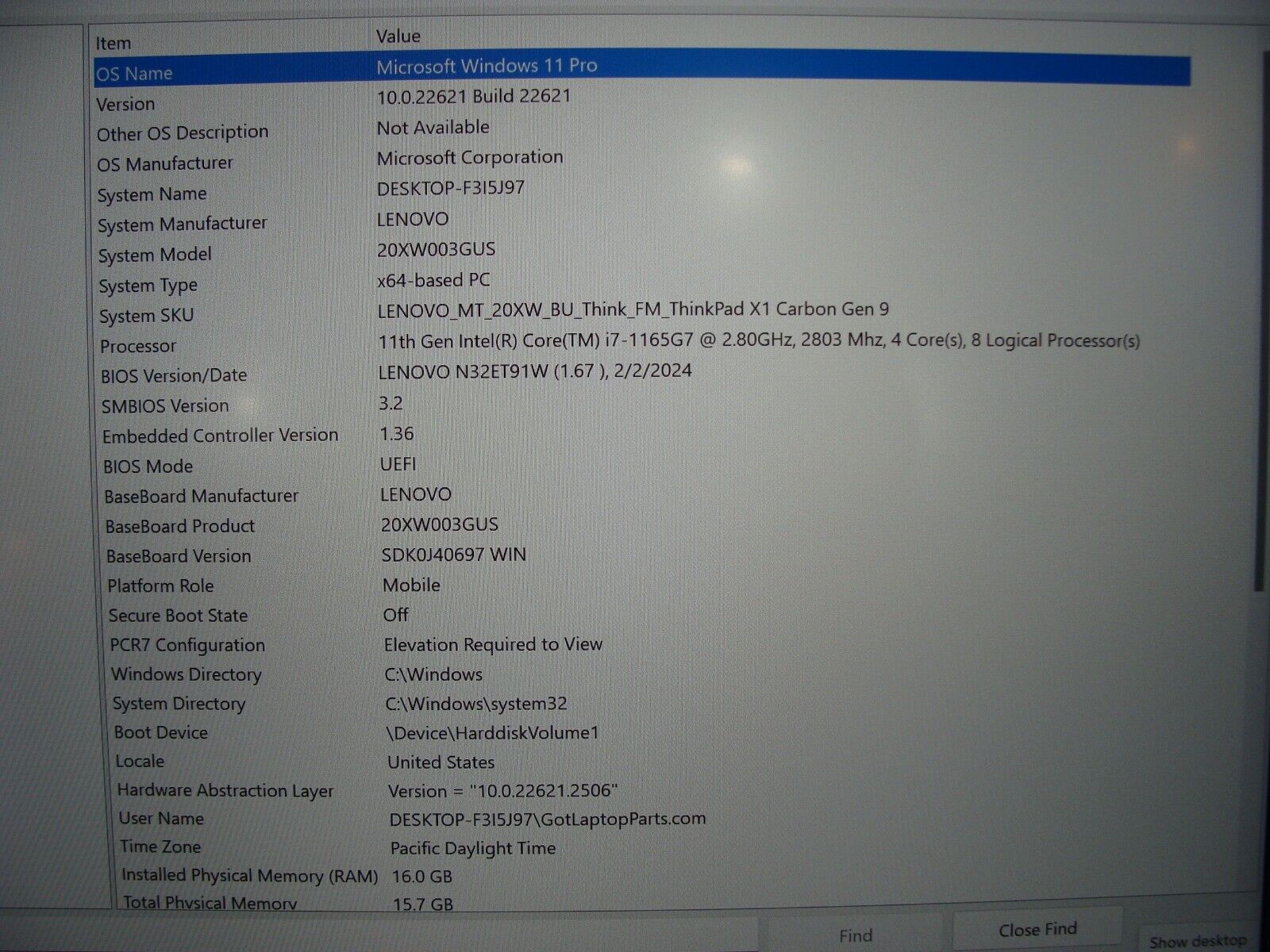 Lenovo ThinkPad X1 Carbon 9th Gen 14