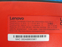 Lenovo ThinkPad Thunderbolt 3 Workstation Dock Gen 2 40AN w/ AC Adapter - Tested Computer Laptop Parts