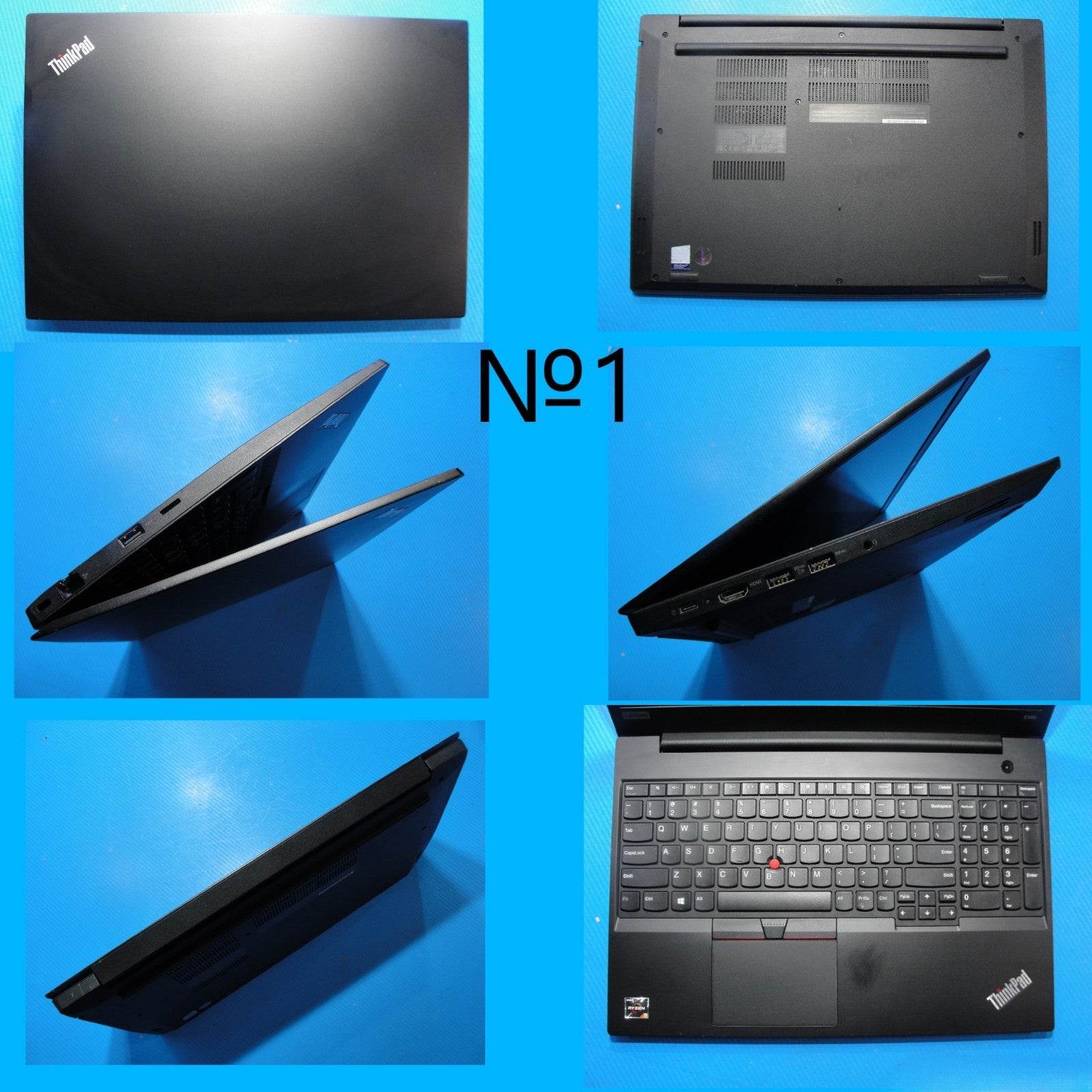 Lenovo ThinkPad E585 15.6” HD AMD Ryzen 3 2200U 2.5GHz 4GB SSD Reset 128GB - Tested Computer Laptop Parts