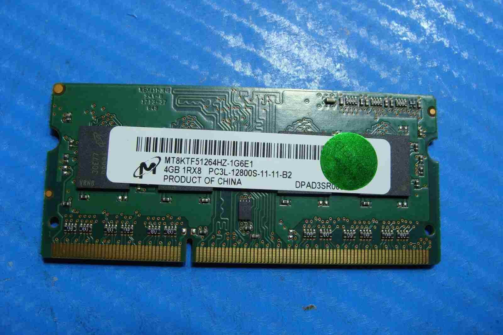 HP 15t-j000 Micron 4Gb 1Rx8 Memory Ram Laptop PC3L-12800S MT8KTF51264HZ-1G6E1 - Tested Computer Laptop Parts