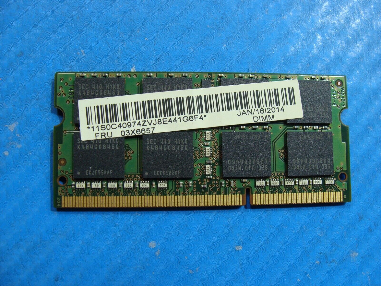 Lenovo W540 Samsung 8GB 2Rx8 PC3L-12800S Memory RAM SO-DIMM M471B1G73QH0-YK0