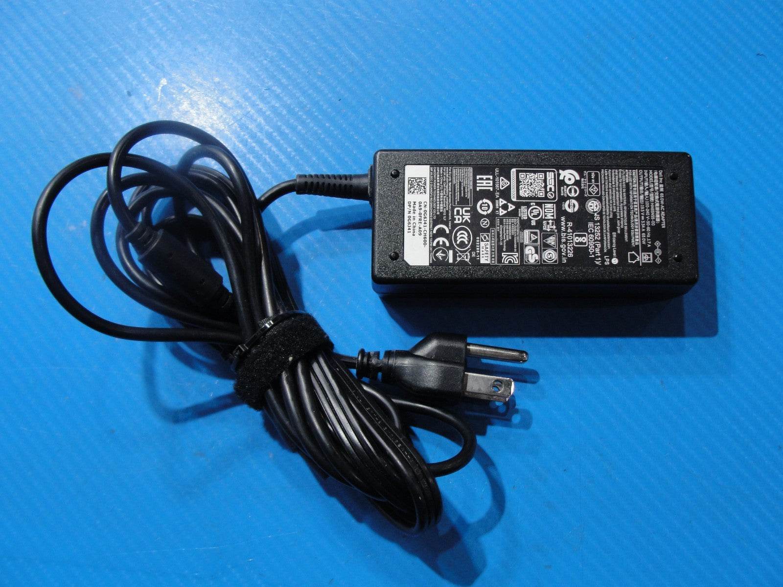 Genuine Dell 65W AC Adapter Charger – 19.5V 3.34A – 4.5mm x 3.0mm Black Tip - Tested Computer Laptop Parts