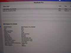 Apple MacBook Pro A2141 2019 i9-9980HK 2.4GHz 32GB 512GB Pro 5300M Excel Battery - Tested Computer Laptop Parts