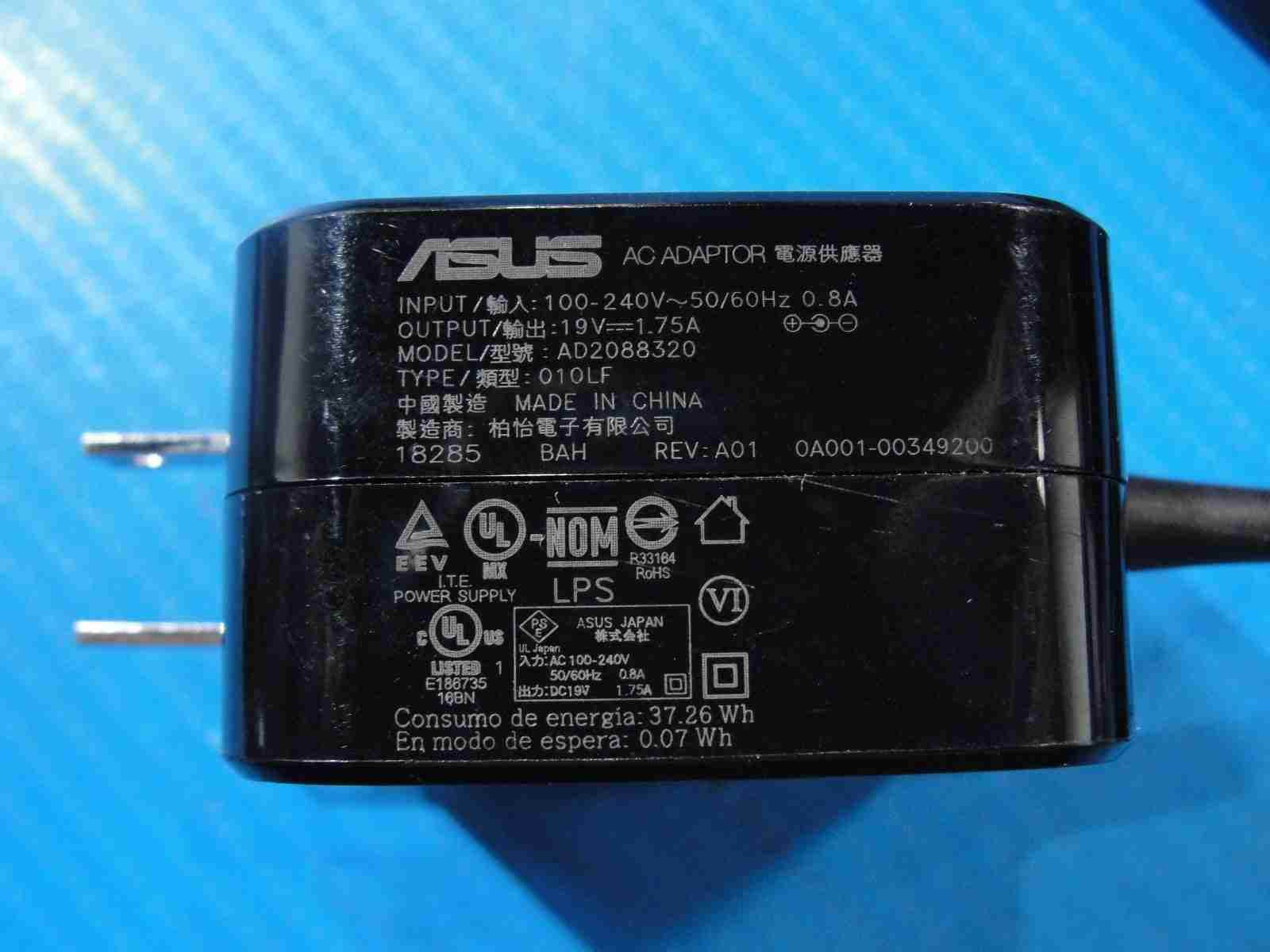 Genuine ASUS 33W AC Adapter – 19V 1.75A – 4.0×1.2mm Black Tip (No Center Pin) - Tested Computer Laptop Parts