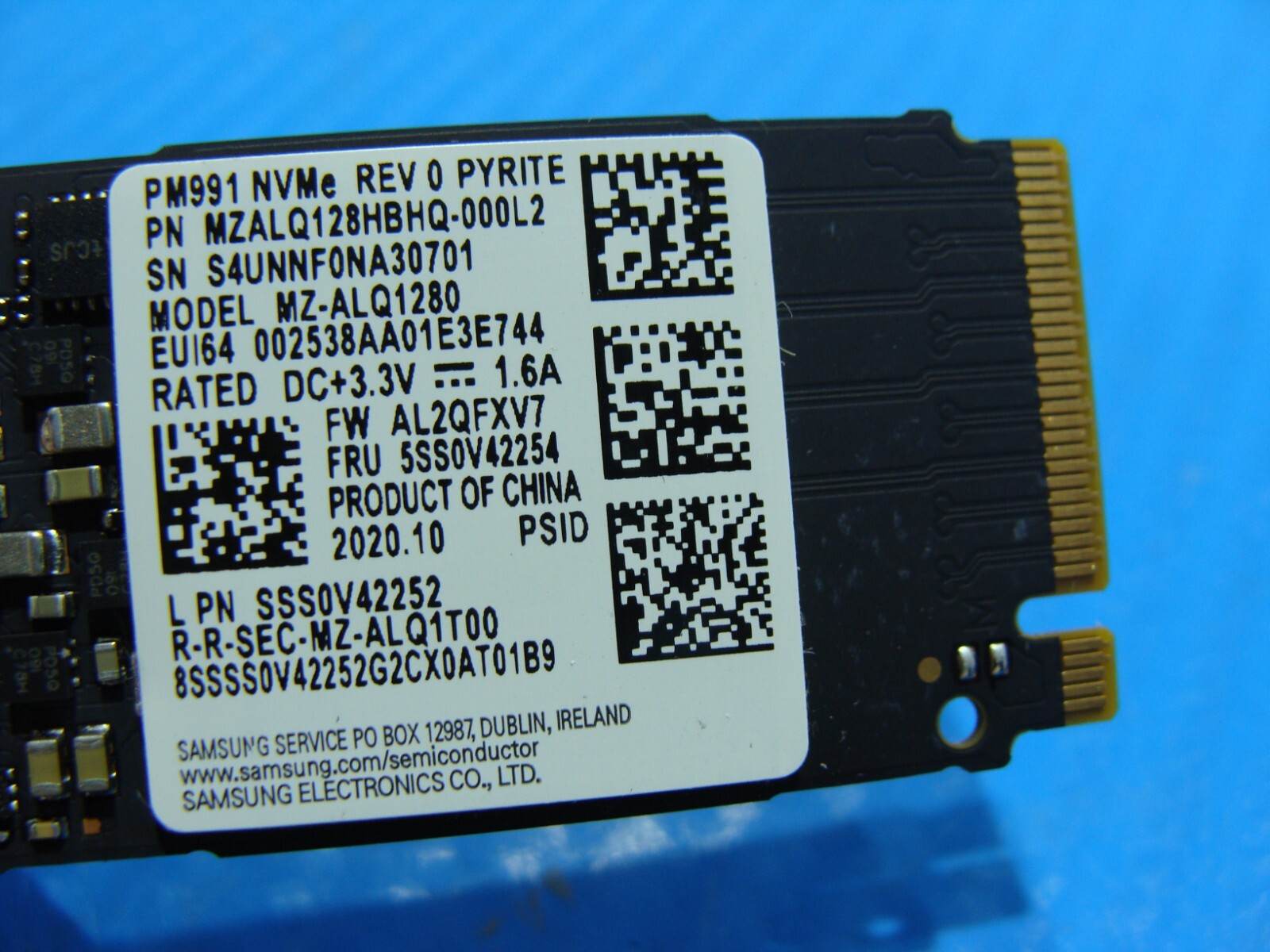 Lenovo 5 14ARE05 Samsung NVMe M.2 128GB SSD Solid State Drive MZALQ128HBHQ-000L2 - Tested Computer Laptop Parts