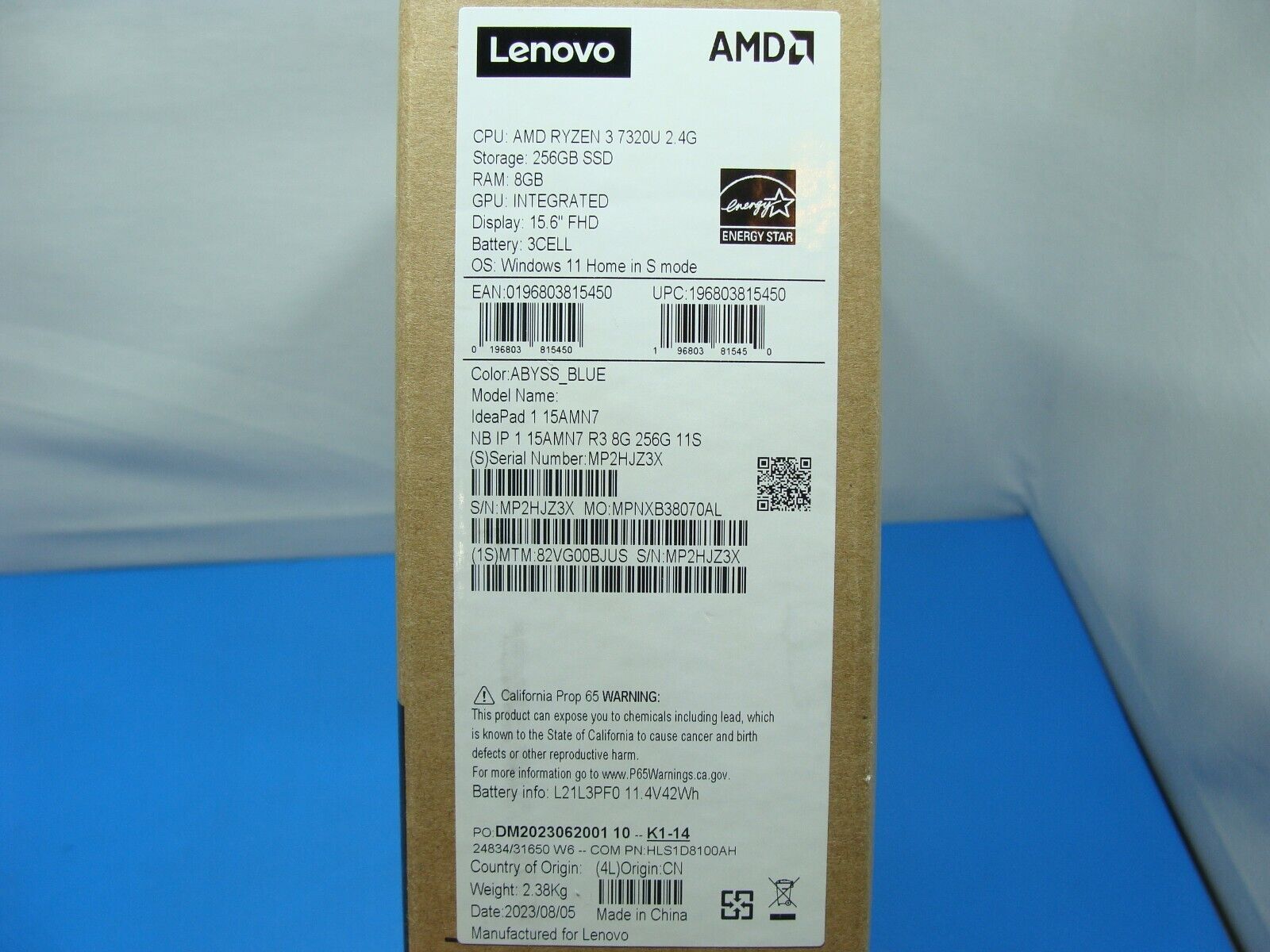 Lenovo IdeaPad 1 15AMN7 15.6