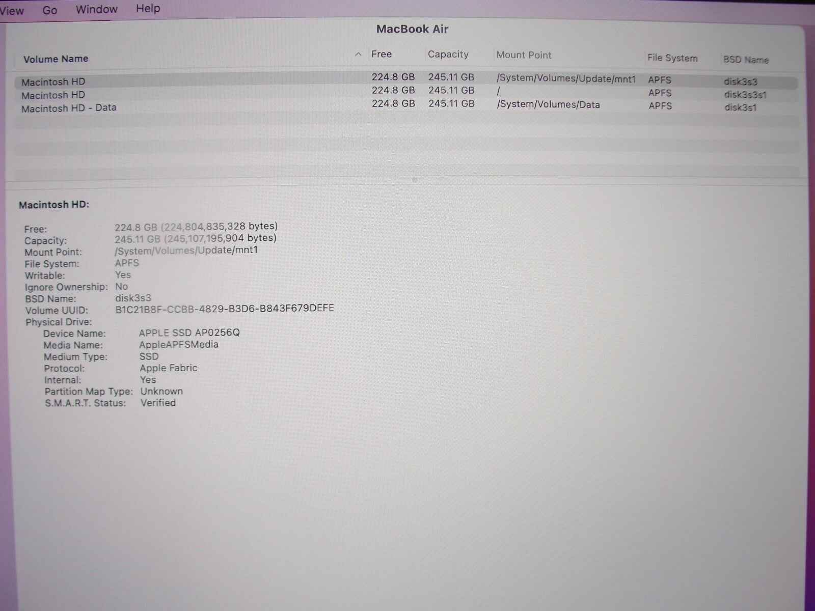 Apple Macbook Air 13” A2337(2020)/MGN63LL/A Apple M1 3.2GHz 8GB 256GB SSD - Tested Computer Laptop Parts