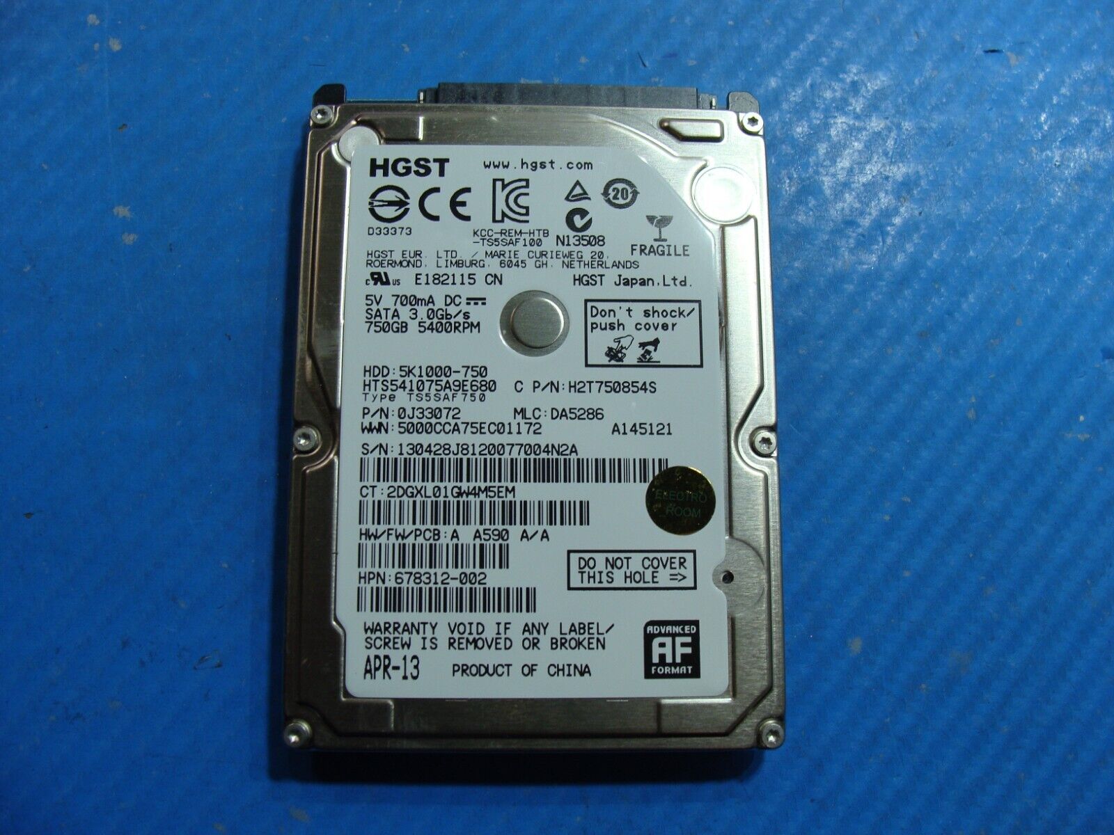 HP m6-k015dx HGST 750GB SATA 2.5
