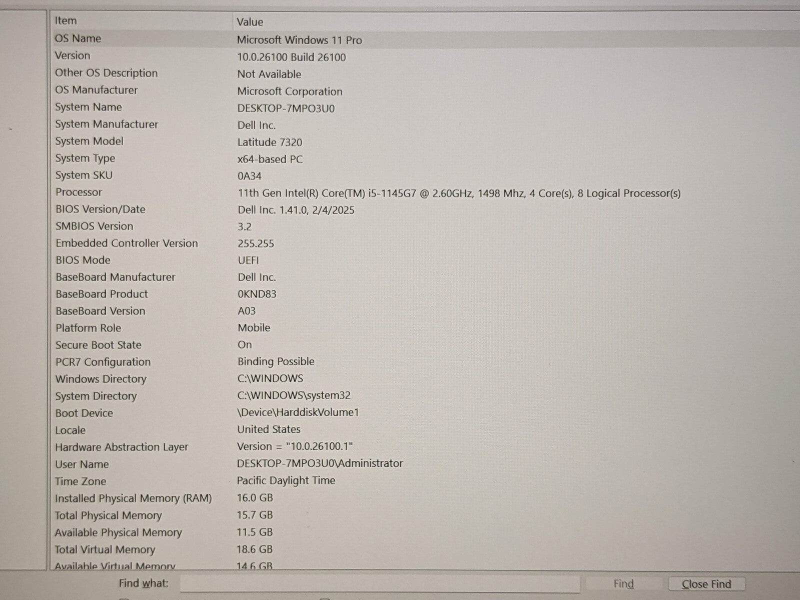 Dell Latitude 7320 i5-1145G7 2.60GHz 16GB 256GB 100%Battery Warranty-Feb/2026 - Tested Computer Laptop Parts