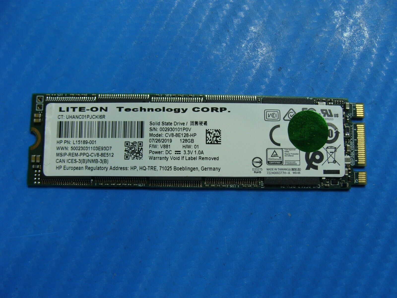 HP 14m-dh0001dx Lite-On 128GB M.2 SATA SSD Solid State Drive CV8-8E128-HP