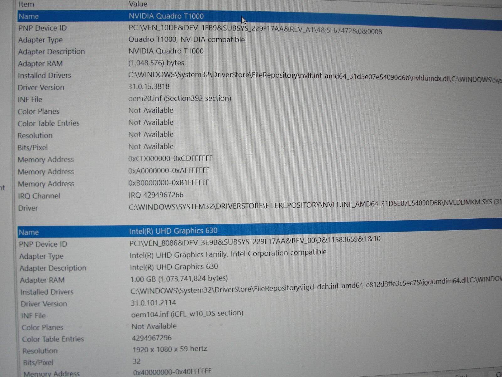 Lenovo ThinkPad P1 Gen 2 15.6”FHD i7-9750H 2.6GHz 16GB 512GB SSD NV Quadro T1000 - Tested Computer Laptop Parts