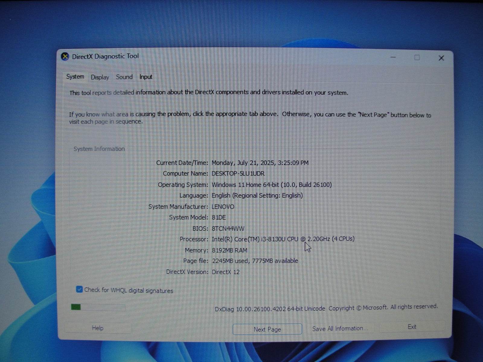 Lenovo IdeaPAd 330-15IKB 15.6” HD Intel Core i3-8130U 2.2GHz 8GB HDD 1TB - Tested Computer Laptop Parts