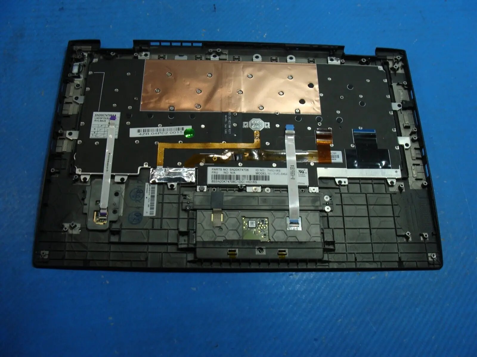 Lenovo ThinkPad X1 Carbon 4th Gen Palmrest w/TouchPad BL Keyboard 460.04P08.0015