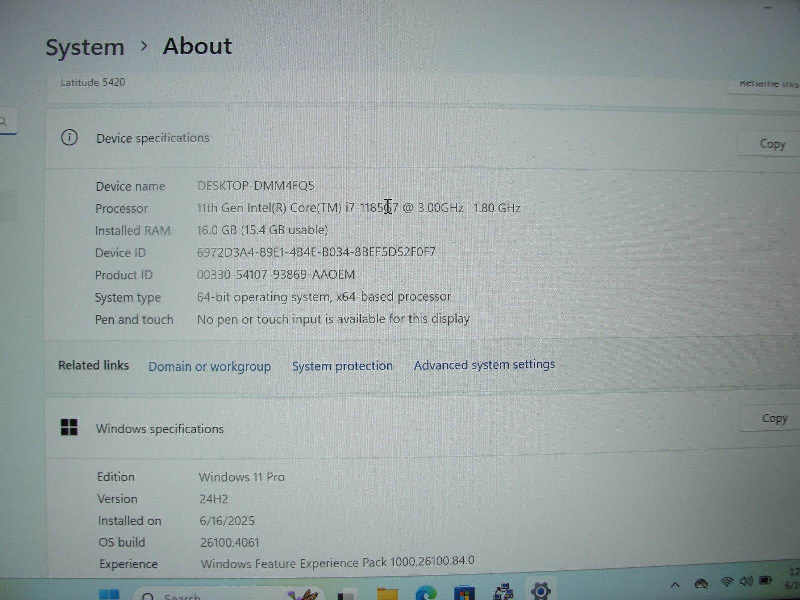 Dell Latitude 5420 14”FHD Intel Core i7-1185G7 3GHz 16GB 512GB SSD + Charger - Tested Computer Laptop Parts