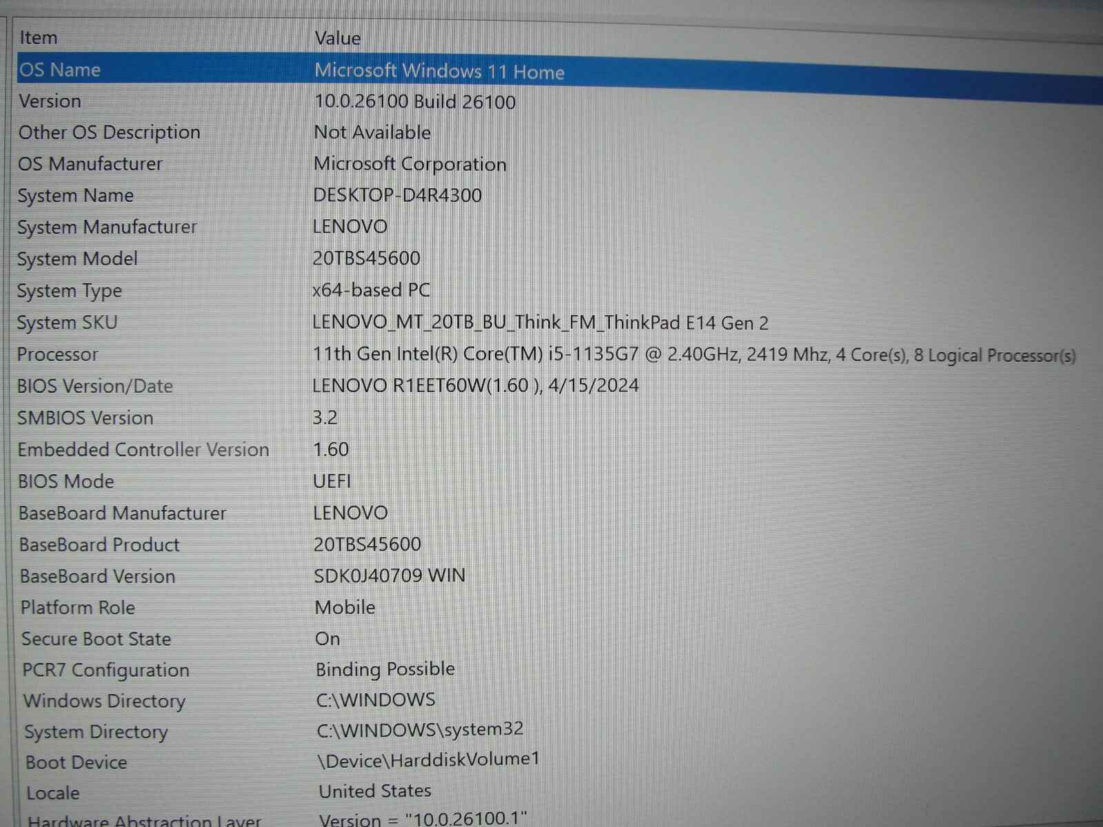 Lenovo ThinkPad E14 Gen 2 14”FHD Intel Core i5-1135G7 2.4GHz 16GB 512GB SSD - Tested Computer Laptop Parts