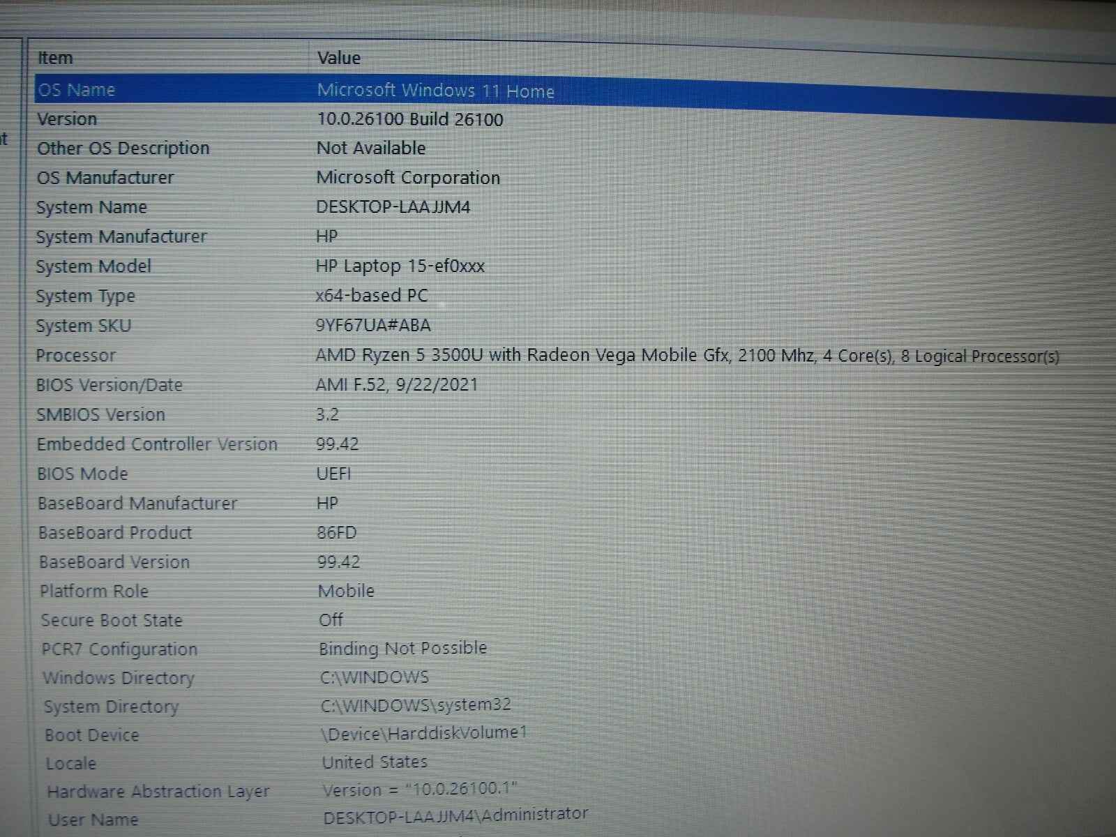 HP 15-ef0023dx 15.6”HD TOUCH AMD Ryzen 5 3500U 2.1GHz 12GB 256GB SSD+Charger - Tested Computer Laptop Parts