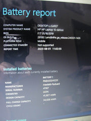 HP 15-DA1005DX 14”HD TOUCH 1.8GHz 12GB SSD Reset 256GB+Charger - Tested Computer Laptop Parts