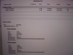 Apple MacBook Pro 13 A1706 Mid-2017 i5-7267U 3.1Ghz 8GB 256GB MPXV2LL/A Silver - Tested Computer Laptop Parts