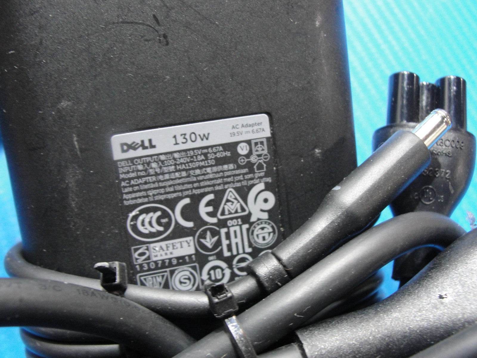 Genuine Dell 130W AC Adapter Charger – 19.5V 6.67A – 4.5mm x 3.0mm Black Tip - Tested Computer Laptop Parts