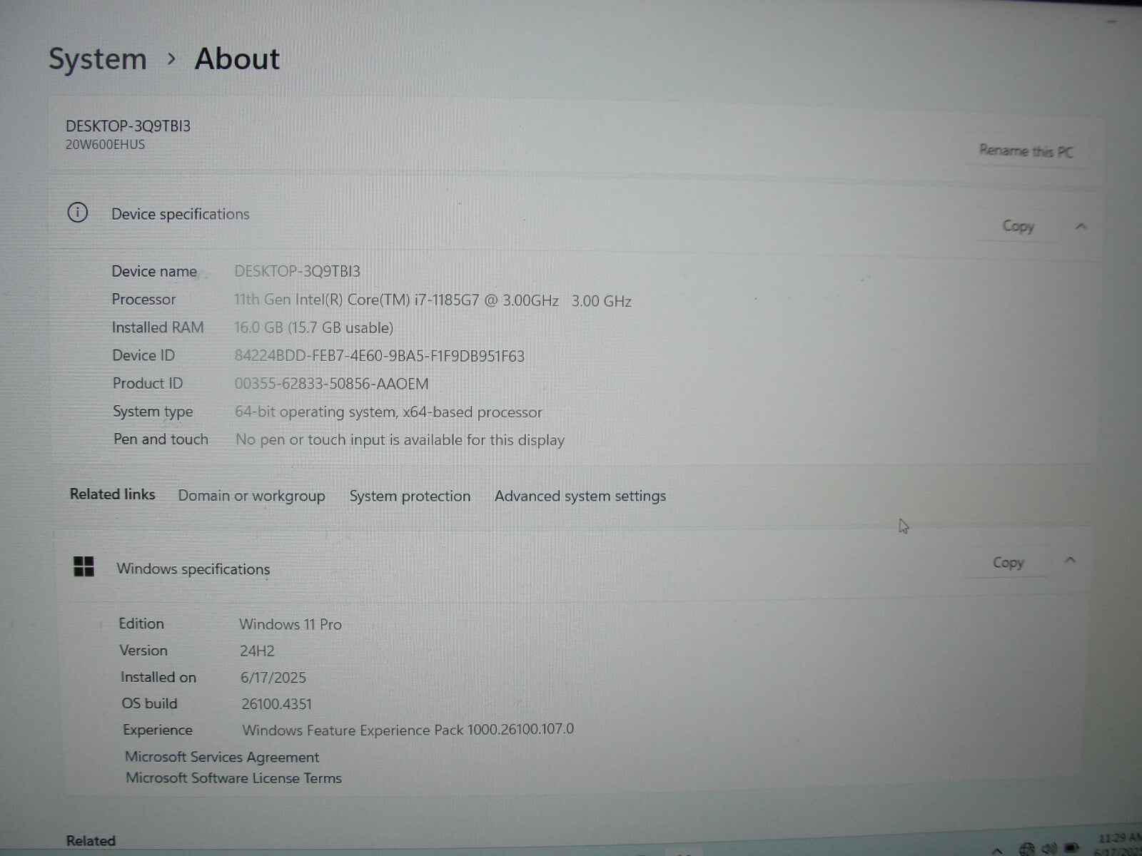 Lenovo ThinkPad P15s Gen 2i 15.6”FHD i7-1185G7 3GHz 16GB 512GB SSD NV T500 4GB - Tested Computer Laptop Parts