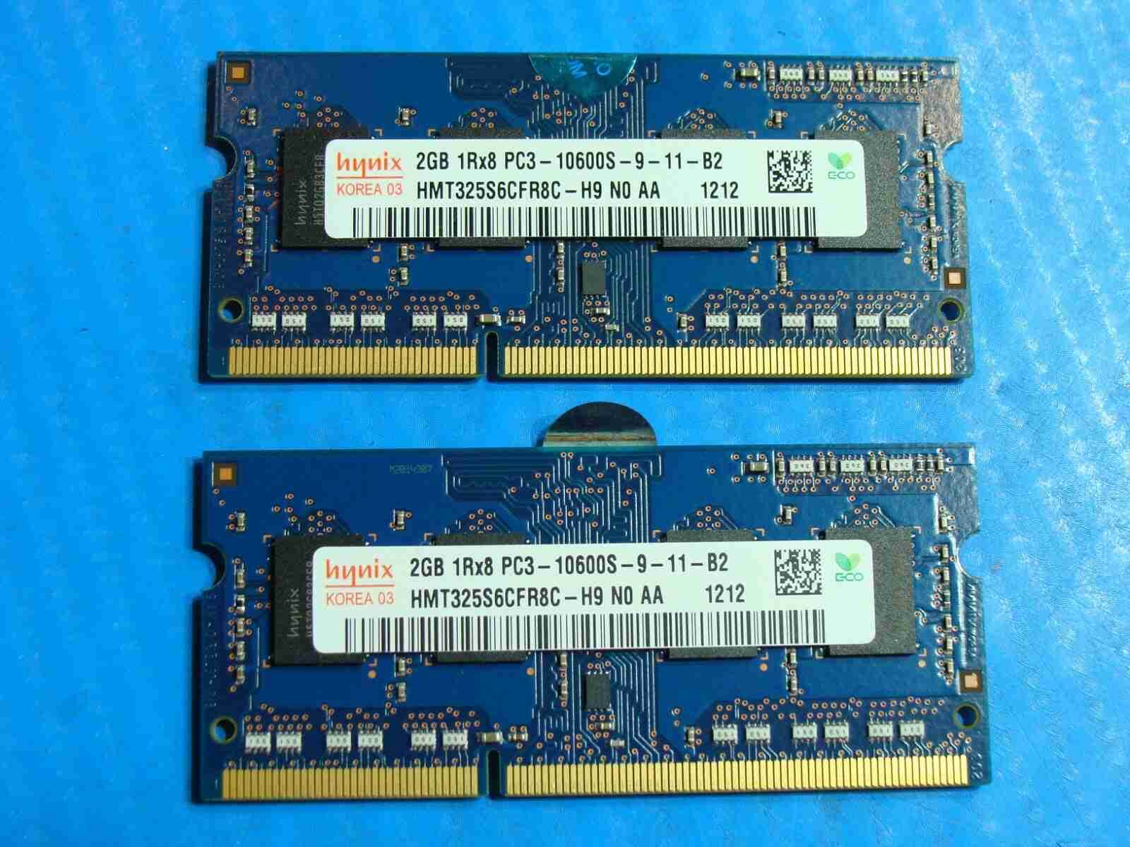 MacBook Pro A1278 Hynix 4GB 2x2GB PC3-10600S SO-DIMM Memory RAM HMT325S6CFR8C-H9 - Tested Computer Laptop Parts