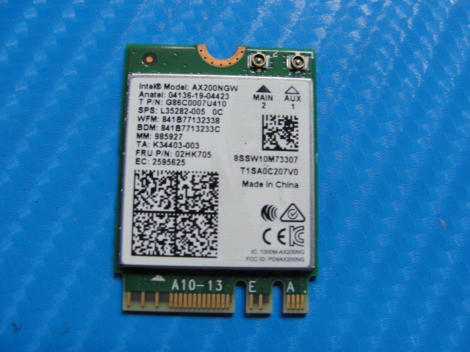 Eluktronics 17.3” Max 17 Genuine Wireless WiFi Card AX200NGW 02HK705 L35282-005 - Tested Computer Laptop Parts