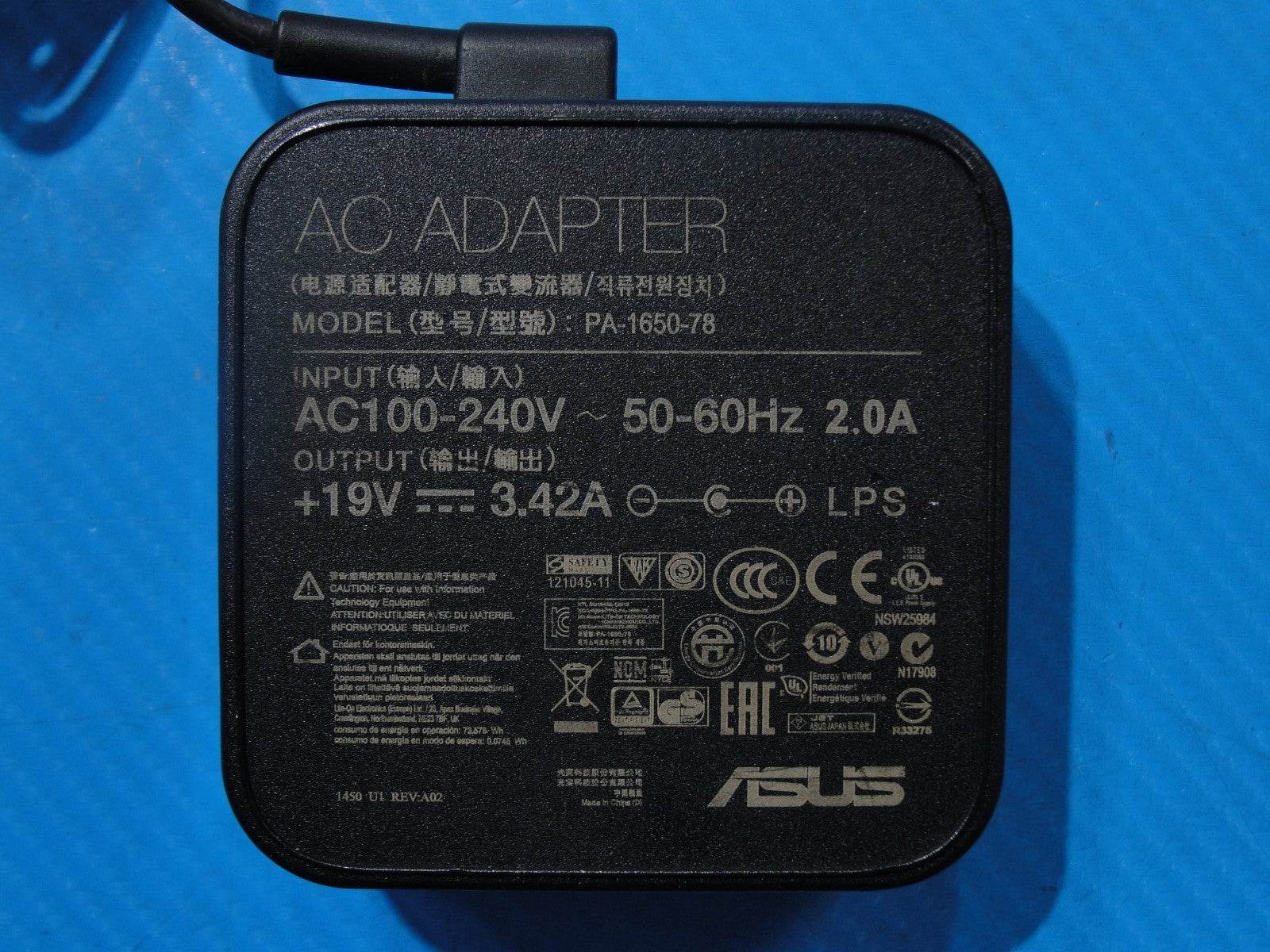 65W 19V 3.42A P/N:PA-1650-78 AC Adapter Asus - Tested Computer Laptop Parts