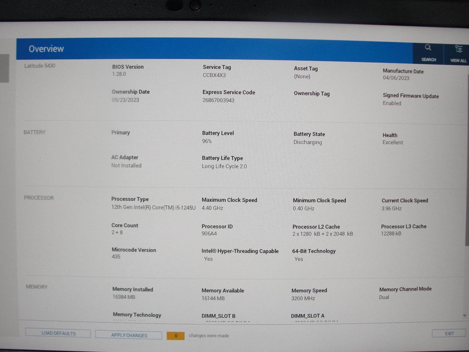 WARRANTY Dell Latitude 5430 14”FHD i5-1245U 1.6GHz 16GB 256GB SSD + Charger - Tested Computer Laptop Parts
