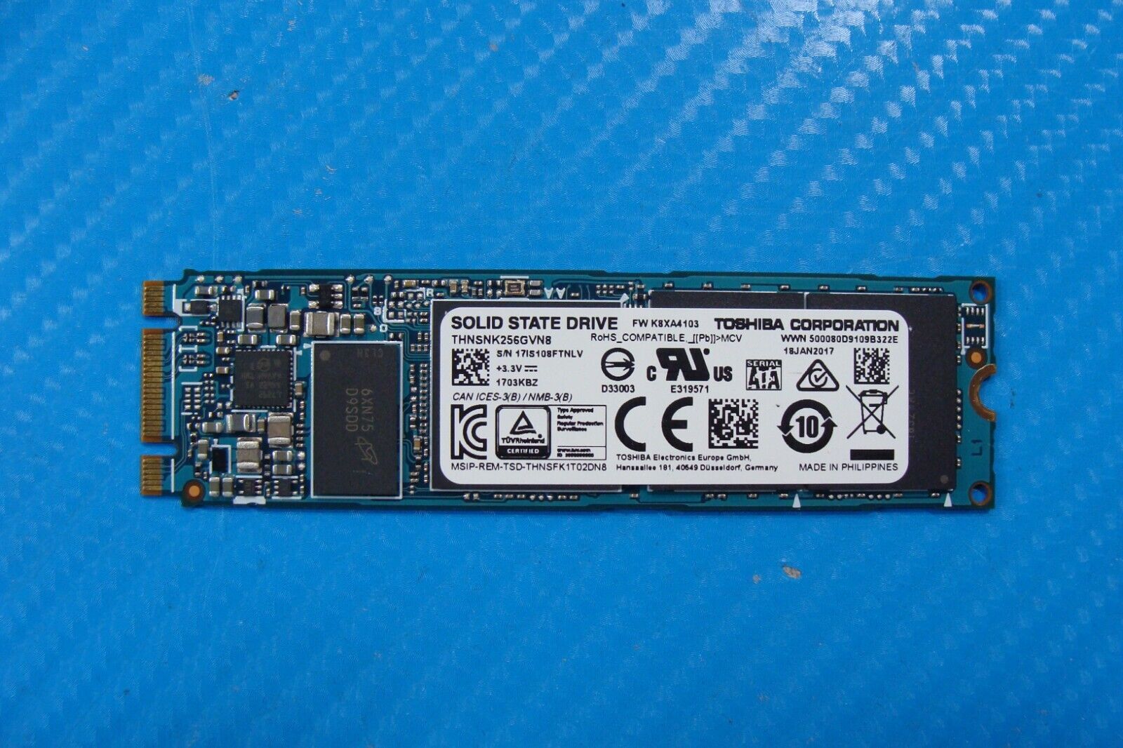Acer SP513-51-53FC Toshiba 256GB SATA M.2 SSD Solid State Drive THNSNK256GVN8