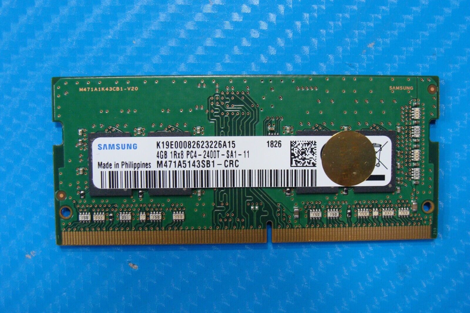 Lenovo E580 Samsung 4GB 1Rx8 PC4-2400T Memory RAM SO-DIMM M471A5143SB1-CRC