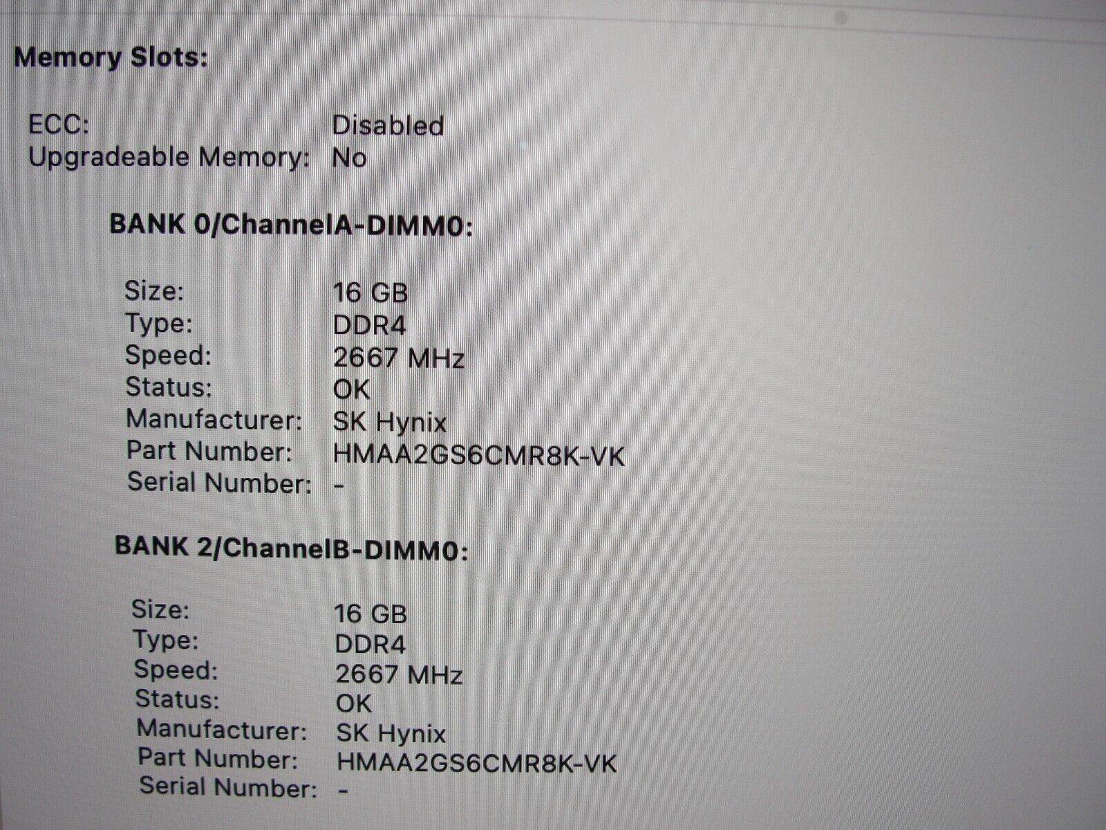 Apple Macbook Pro A 2141 MVVL2LL/A (2019)16”Retina i7-9750H 2.6GHz 32GB SSD 1TB - Tested Computer Laptop Parts