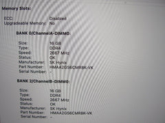 Apple Macbook Pro A 2141 MVVL2LL/A (2019)16”Retina i7-9750H 2.6GHz 32GB SSD 1TB - Tested Computer Laptop Parts