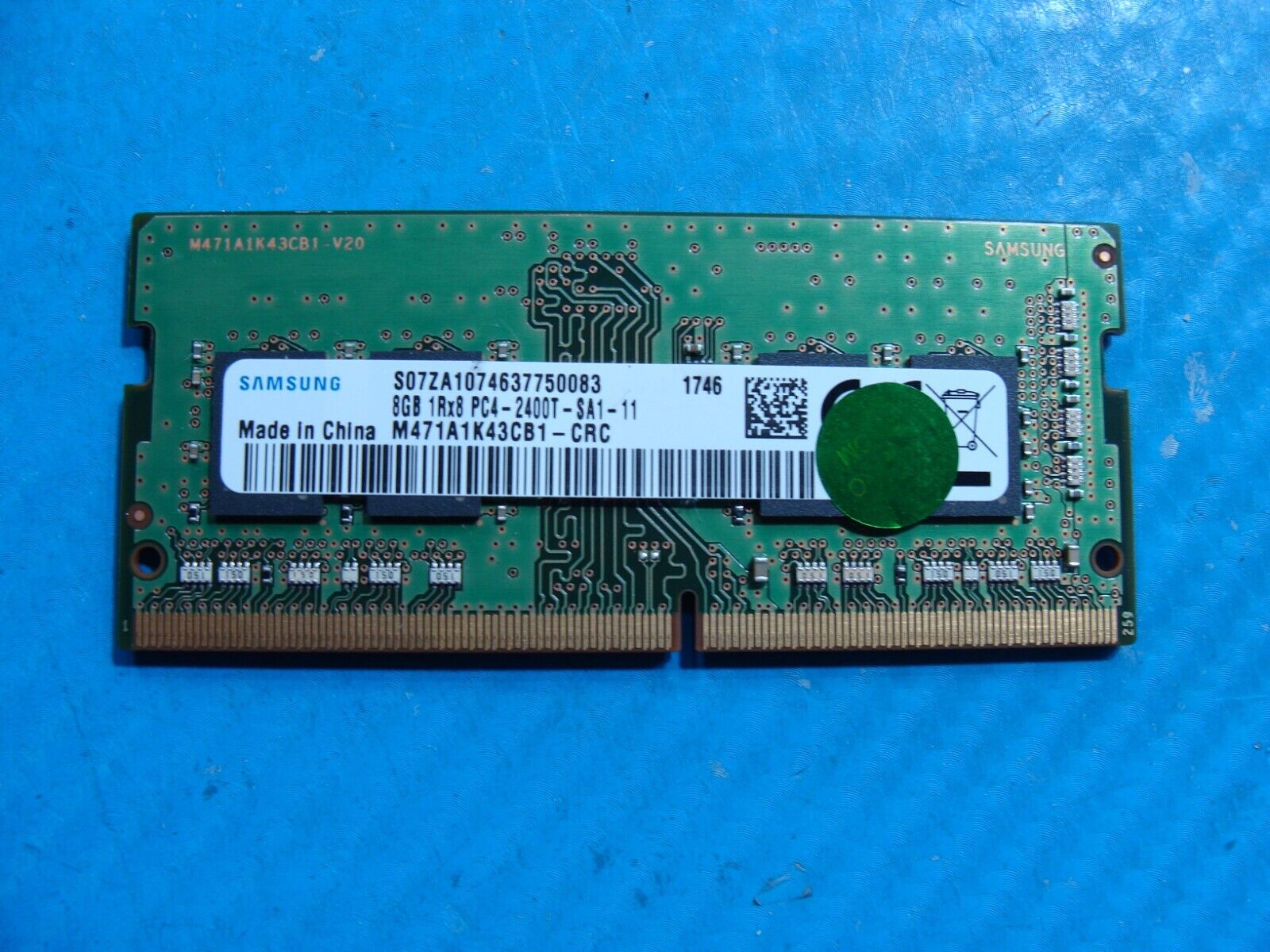 Lenovo Yoga 370 Samsung 8GB 1Rx8 PC4-2400T Memory RAM SO-DIMM M471A1K43CB1-CRC