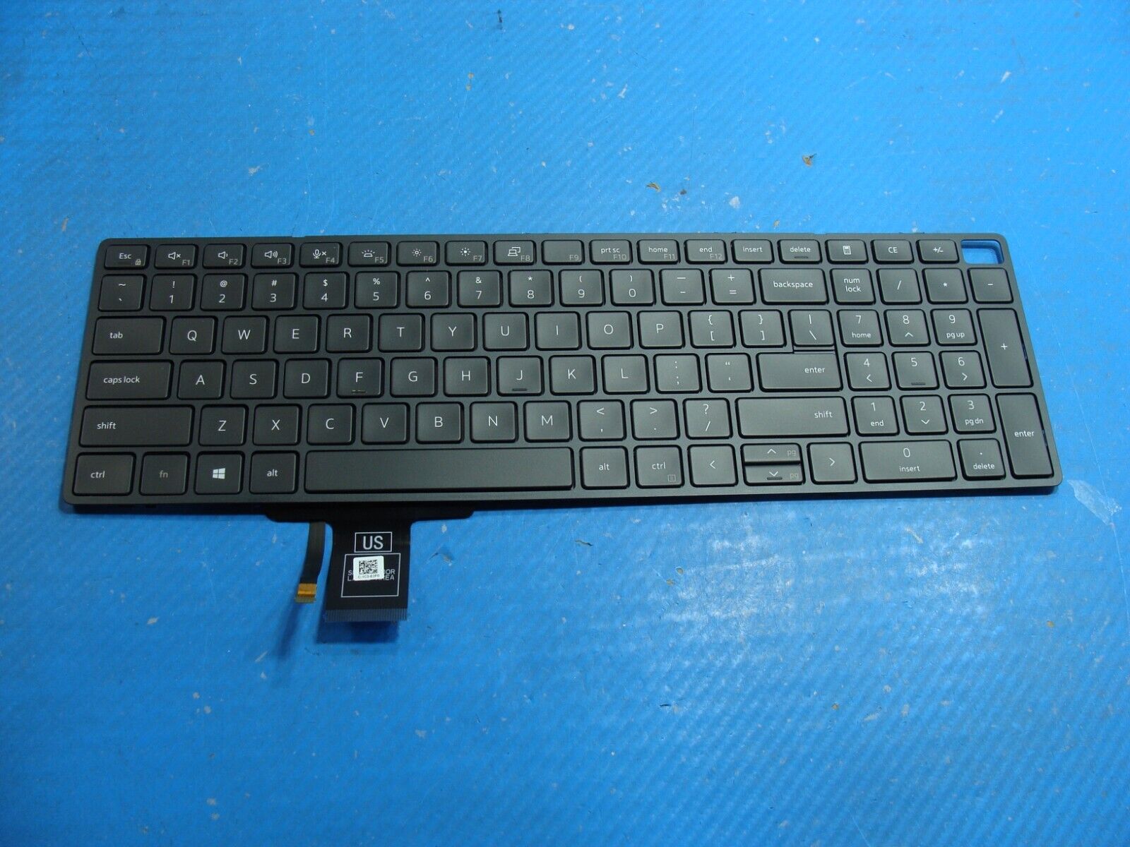 Dell Precision 17.3” 7760 Genuine Laptop US Backlit Keyboard 713DM PK132V72B00
